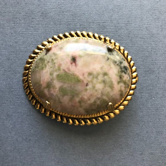 Nevada Lapis Gemstone Brooch - Picture 2 of 6